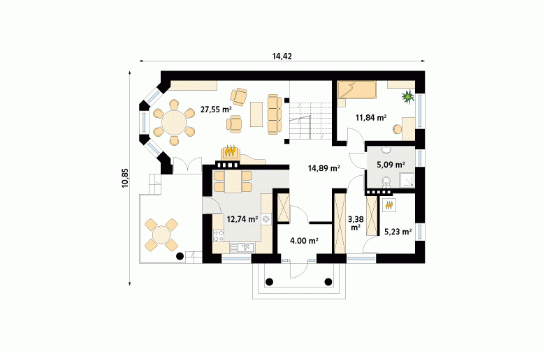 Projekt domu wielorodzinnego Aria 8 - 