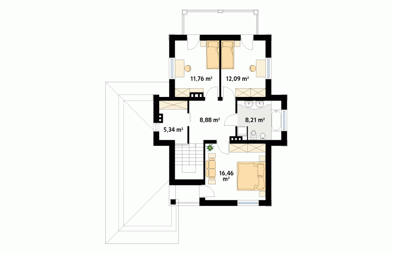 Projekt domu szkieletowego Cyprys - 