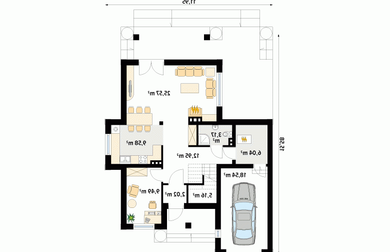 Projekt domu szkieletowego Cyprys - 