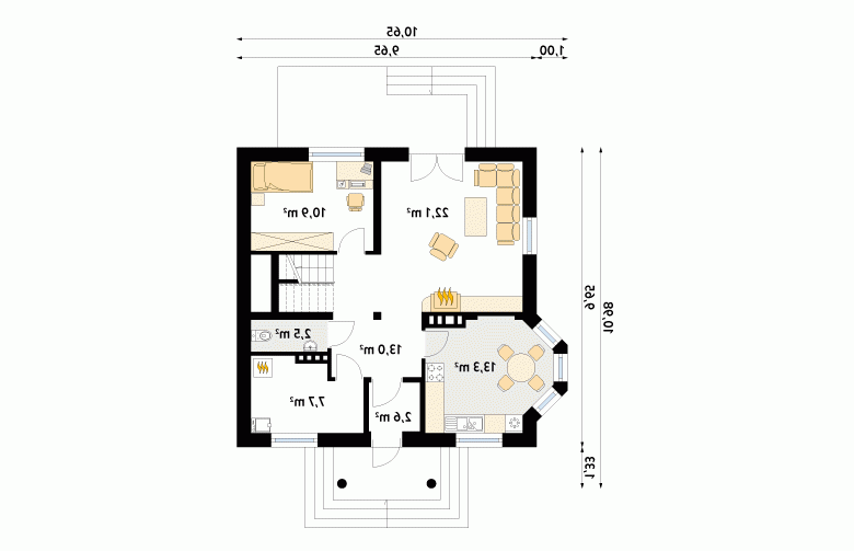 Projekt domu tradycyjnego Berberys - 