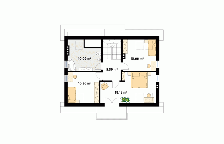 Projekt domu parterowego Dudek 2 - 