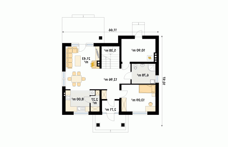 Projekt domu parterowego Dudek 2 - 