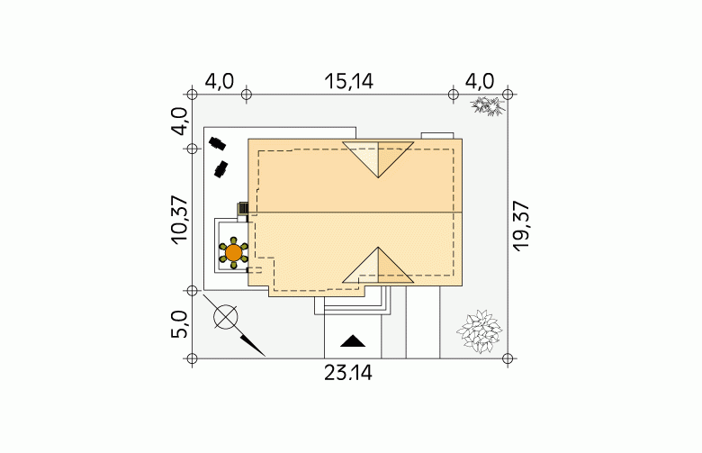 Projekt domu tradycyjnego Amber - Usytuowanie