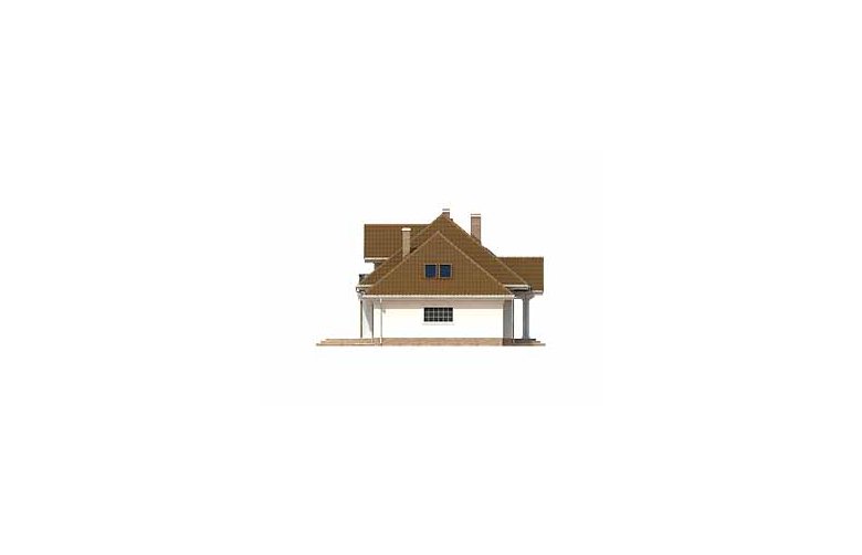 Projekt domu tradycyjnego Szafran 3 - elewacja 4