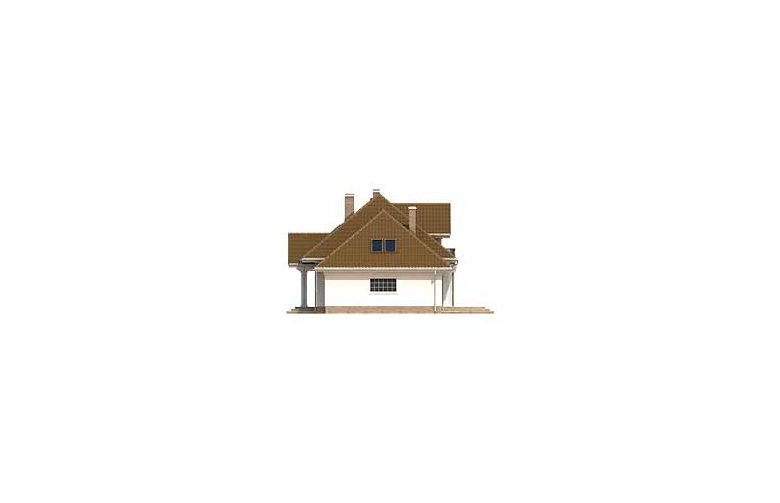 Projekt domu tradycyjnego Szafran 3 - elewacja 4