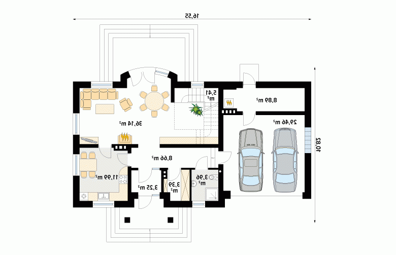 Projekt domu tradycyjnego Szafran 3 - 