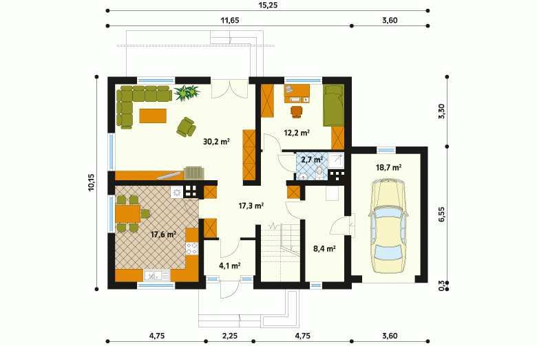 Projekt domu wielorodzinnego Hiacynt 2 - 