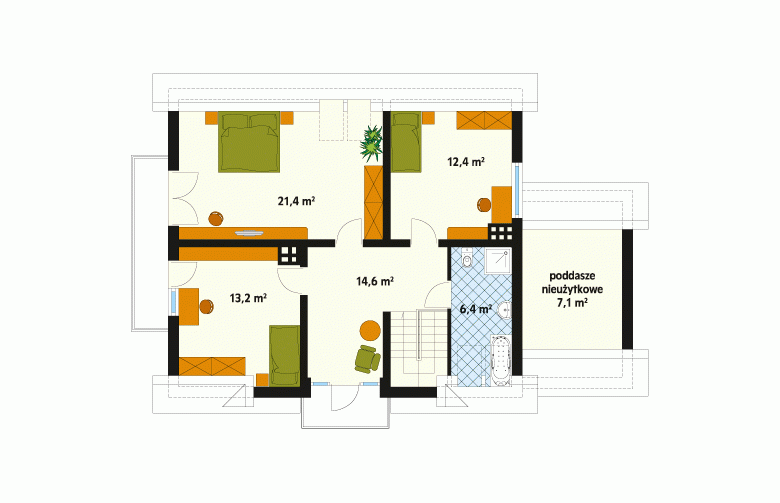 Projekt domu wielorodzinnego Hiacynt 2 - 