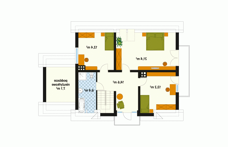 Projekt domu wielorodzinnego Hiacynt 2 - 