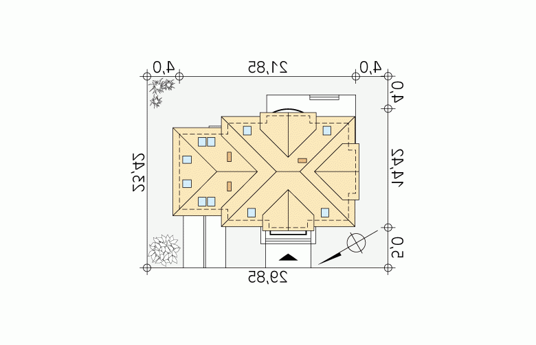 Projekt domu wielorodzinnego Allegro 3 - Usytuowanie - wersja lustrzana