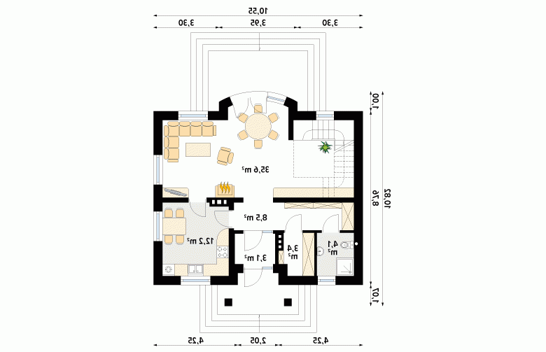 Projekt domu tradycyjnego Szafran 2 - 