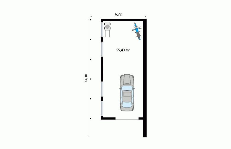 Projekt domu energooszczędnego Garaż G13 - 