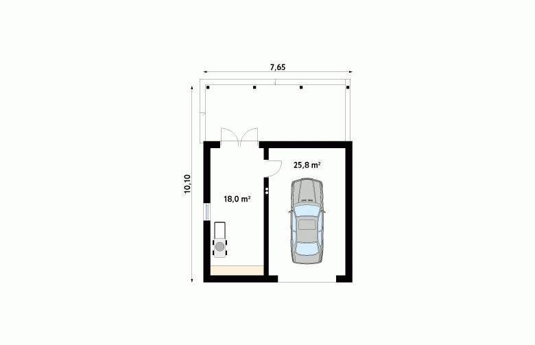 Projekt domu energooszczędnego Garaż G9 - 