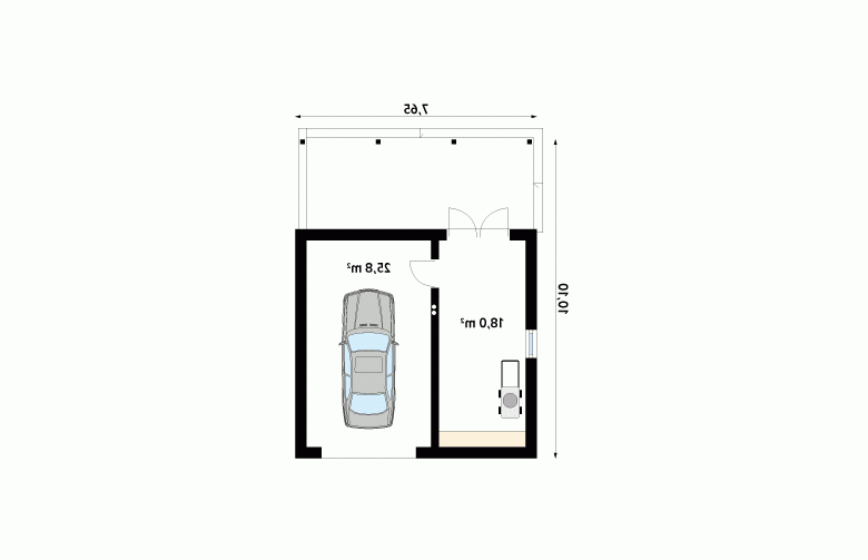 Projekt domu energooszczędnego Garaż G9 - 