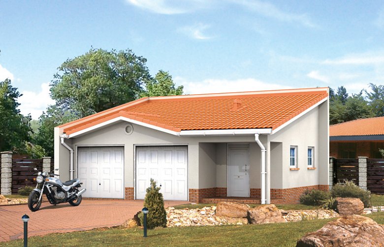 Projekt domu energooszczędnego Garaż G4