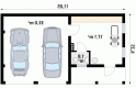 Projekt domu energooszczędnego Garaż G1 - 