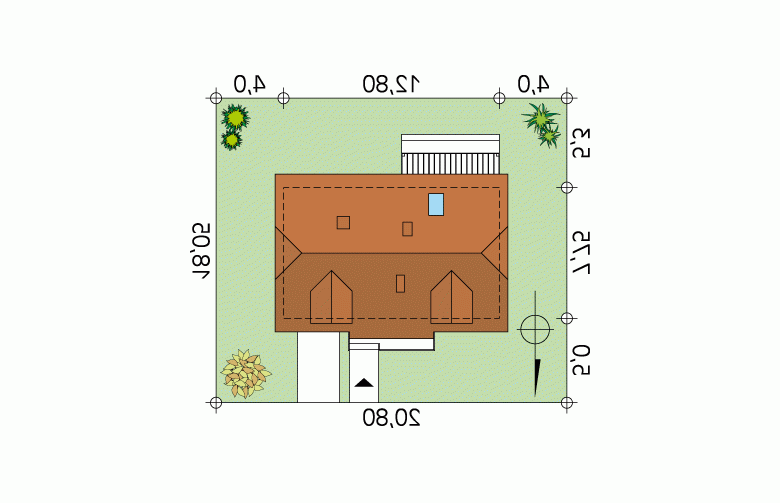 Projekt domu wielorodzinnego Magnolia 3 - Usytuowanie - wersja lustrzana