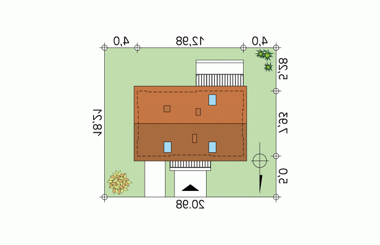 Projekt domu wielorodzinnego Magnolia 2 - Usytuowanie - wersja lustrzana