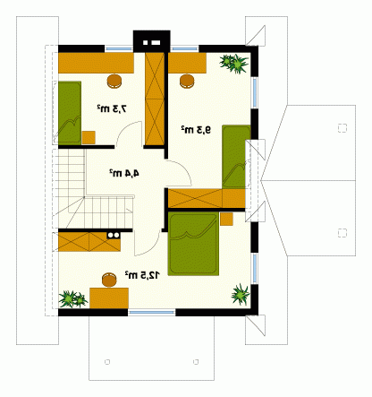 Rzut projektu Ami bal - wersja lustrzana