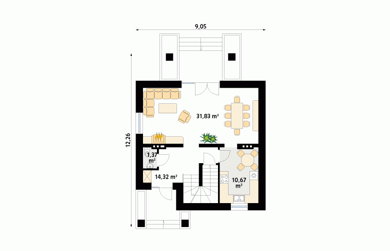 Projekt domu wielorodzinnego Agat - 