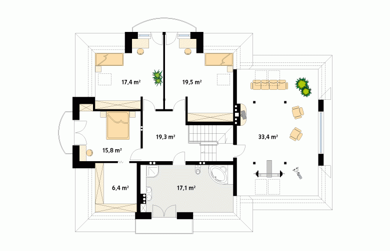 Projekt domu wielorodzinnego Bachus 7 - 