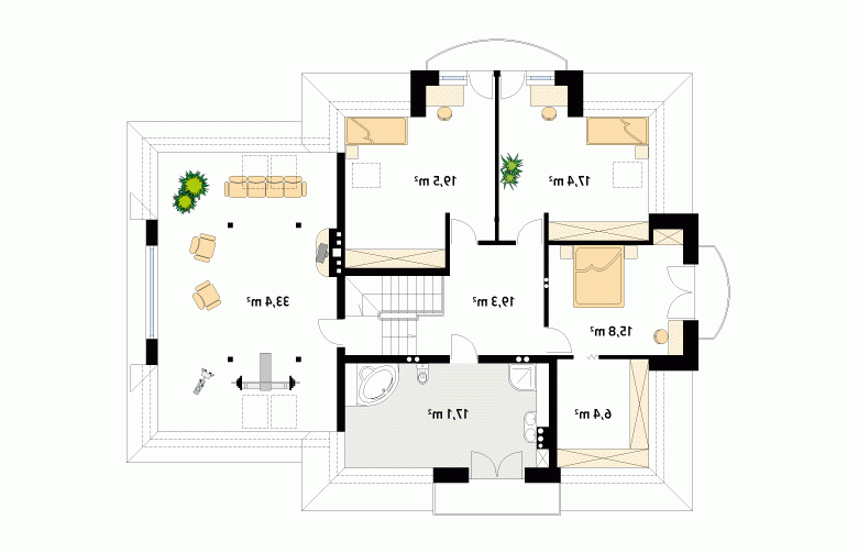 Projekt domu wielorodzinnego Bachus 7 - 