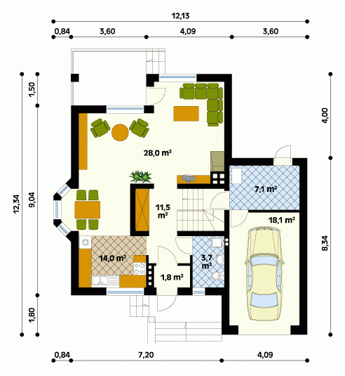 Rzut projektu Śnieżynka