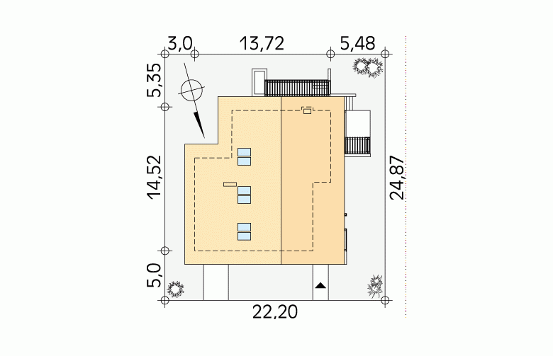 Projekt domu tradycyjnego Lara 5 - Usytuowanie