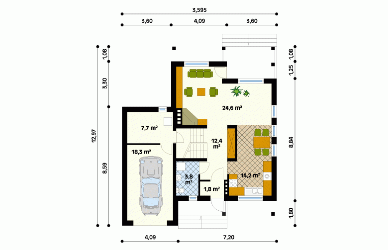 Projekt domu wielorodzinnego Uwertura - 