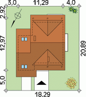 Usytuowanie budynku Uwertura