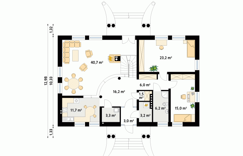 Projekt domu wielorodzinnego Tercja 4 - 