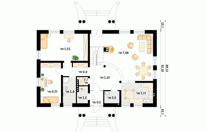 Projekt domu wielorodzinnego Tercja 4 - 