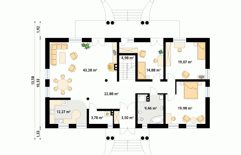 Projekt domu piętrowego Tercja 3 - 