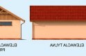 Projekt garażu G261 garaż trzystanowiskowy - elewacja 2