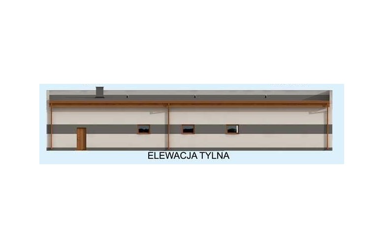 Projekt garażu G262 garaż / magazyn z pomieszczeniami gospodarczymi - elewacja 4