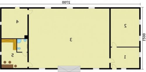 RZUT G262 garaż / magazyn z pomieszczeniami gospodarczymi - wersja lustrzana