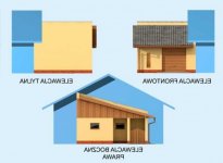 Elewacja projektu GP9 garaż dostawiany - 1 - wersja lustrzana