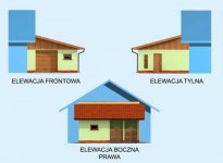 Elewacja projektu GP11 garaż dostawiany jednostanowiskowy - 1