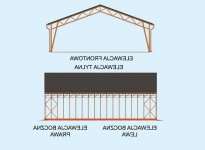 Elewacja projektu G263 Wiata garażowa - 1 - wersja lustrzana