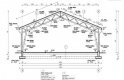 Projekt garażu G263 Wiata garażowa - przekrój 1