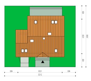 Usytuowanie budynku Sara z garażem w wersji lustrzanej