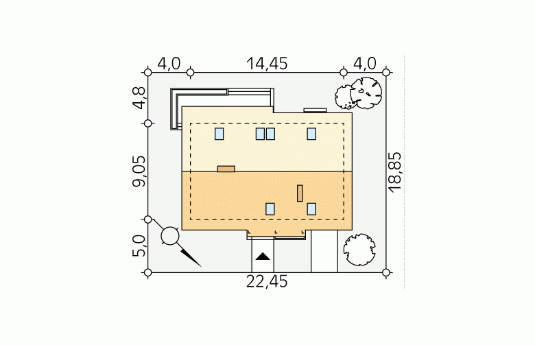 Projekt domu wielorodzinnego Kulczyk - Usytuowanie