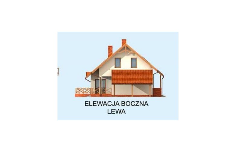 Projekt domu z poddaszem MIRANDA 2 - elewacja 2