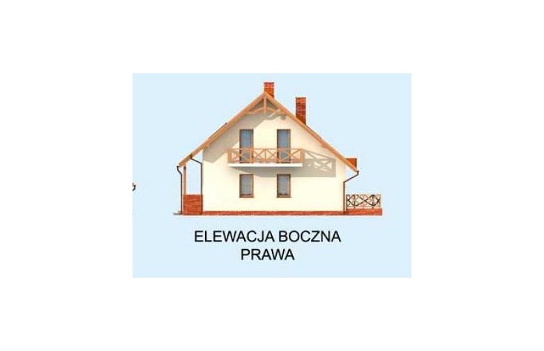 Projekt domu z poddaszem MIRANDA 2 - elewacja 4