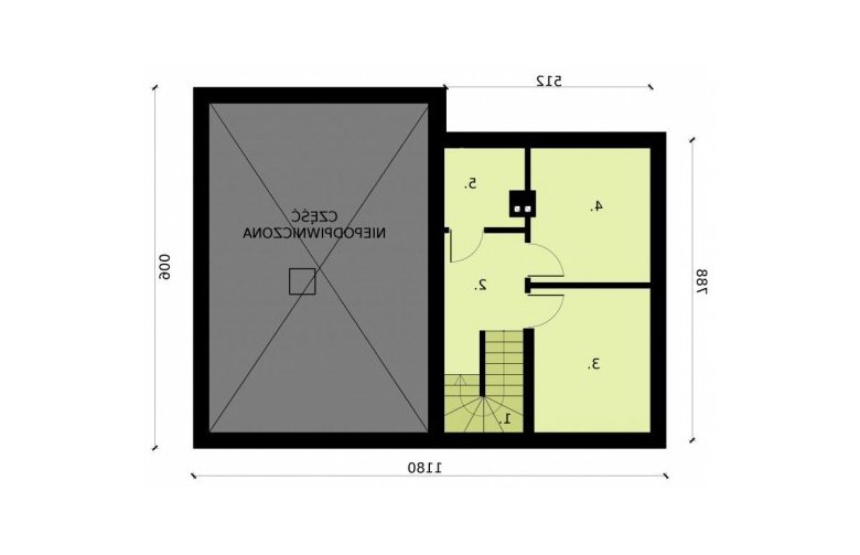 Projekt domu z poddaszem MIRANDA 2 - rzut piwnicy