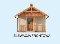 Elewacja projektu AMADORA dom letniskowy na zgłoszenie do 35m2 - 1