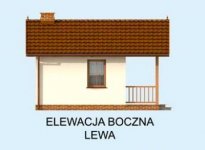 Elewacja projektu AMADORA dom letniskowy na zgłoszenie do 35m2 - 2