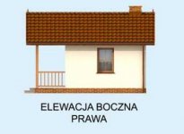 Elewacja projektu AMADORA dom letniskowy na zgłoszenie do 35m2 - 4