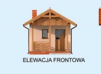 Elewacja projektu BADAJOZ dom letniskowy na zgłoszenie do 35m2 - 1