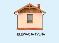 Elewacja projektu BADAJOZ dom letniskowy na zgłoszenie do 35m2 - 3